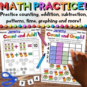 New Year 2026 Worksheets - Activities Pack with Math, Emergent Reader, & Writing, image 4