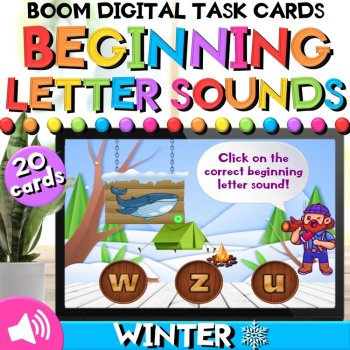 Literacy Winter Boom Cards™ Activities Bundle for Pre-K, Kindergarten, 1st Grade, image 3