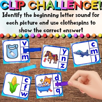 Winter CVC Beginning Letter Sounds Center - Task Cards & Writing Activities, image 4