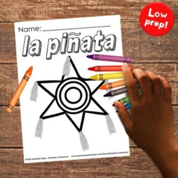 Feliz Navidad Coloring Activities - Las Posadas English & Spanish Vocabulary, image 2