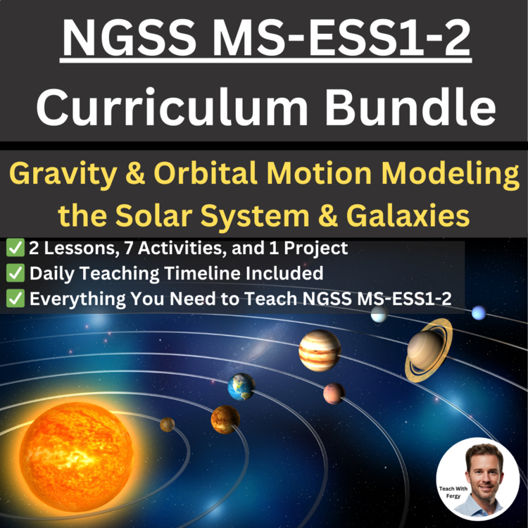 MS-ESS1-2 Gravity & Orbital Motion Modeling the Solar System & Galaxies BUNDLE |