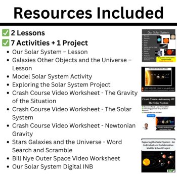 MS-ESS1-2 Gravity & Orbital Motion Modeling the Solar System & Galaxies BUNDLE |, image 2