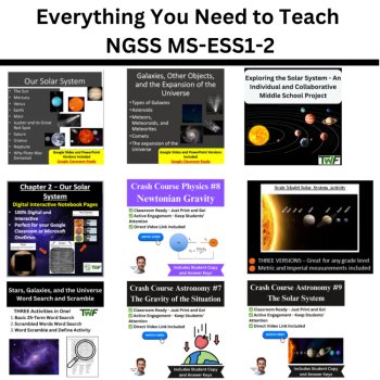 MS-ESS1-2 Gravity & Orbital Motion Modeling the Solar System & Galaxies BUNDLE |, image 3