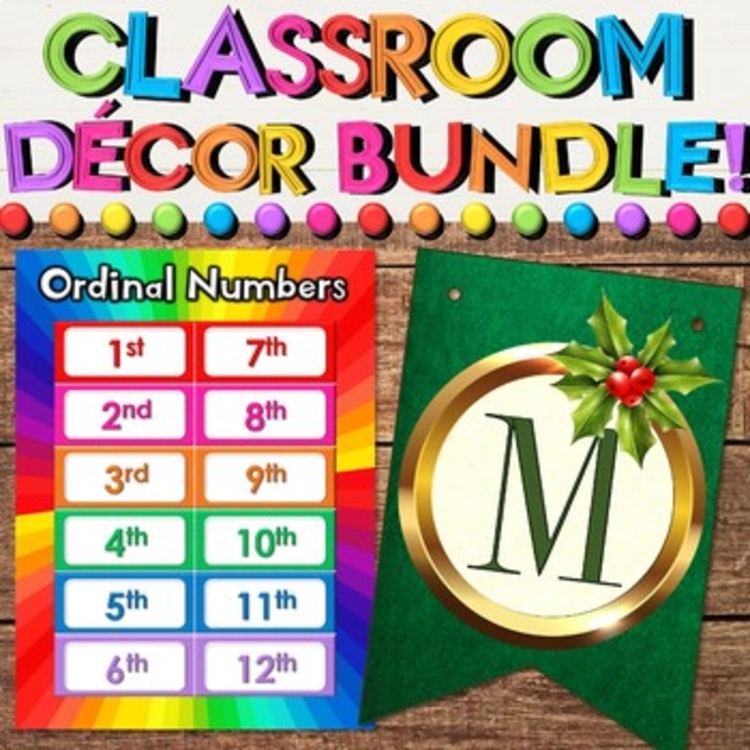 Classroom Décor Growing Bundle with Banners, Posters, Bulletin Board Kits Crafts