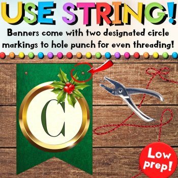 Merry Christmas Banners & Printable Bulletin Board Decorations for the Holidays, image 2