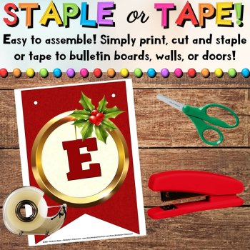 Merry Christmas Banners & Printable Bulletin Board Decorations for the Holidays, image 3