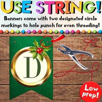 Feliz Navidad Banners - Bulletin Board Pennants | Holiday Door Decorations, image 2