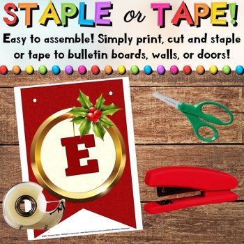 Feliz Navidad Banners - Bulletin Board Pennants | Holiday Door Decorations, image 3