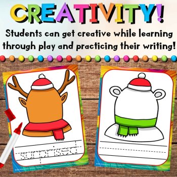 Christmas Social Emotional Centers: SEL Holiday Play Mats & Writing Activities, image 2