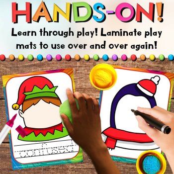Christmas Social Emotional Centers: SEL Holiday Play Mats & Writing Activities, image 3