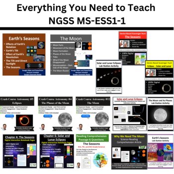 MS-ESS1-1 Earth-Sun-Moon System: Phases, Eclipses, and Seasons BUNDLE | NGSS, image 3