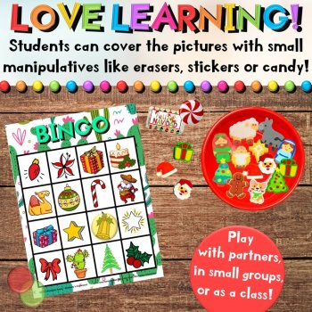 Feliz Navidad Bingo Game - English & Spanish Vocabulary for Las Posadas, image 2