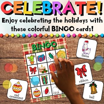 Feliz Navidad Bingo Game - English & Spanish Vocabulary for Las Posadas, image 3