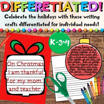 Feliz Navidad Bulletin Board & Door Decorations with Christmas Writing Crafts, image 3