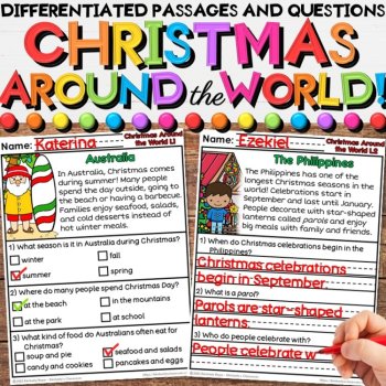 Holidays Around the World Growing Bundle - Christmas Winter December Activities, image 2