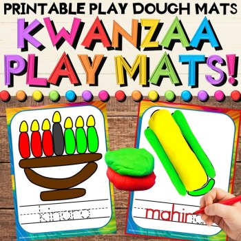 Play Mats Growing Bundle with Hands On Play Dough: Vocabulary, Writing, & Art, image 3