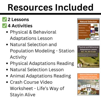 MS-LS4-6 Natural Selection & Population Traits Over Time Bundle | Adaptations, image 2