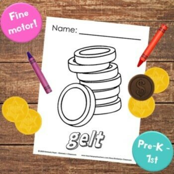 Hanukkah Coloring Sheets with Vocabulary, Writing, & Fine Motor Activities, image 3