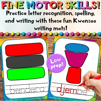 Kwanzaa Play Dough Writing Mats - African Vocabulary & Fine Motor Activities, image 4