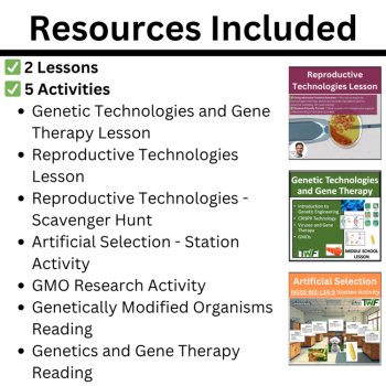 MS-LS4-5 Genetic and Reproductive Technologies & Artificial Selection Bundle, image 2