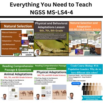 MS-LS4-4 Natural Selection & Adaptation BUNDLE | Physical and Behavioral, Genes, image 3