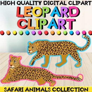 Safari Clipart Bundle with African Zoo Animals, People, & Equipment Gear, image 4