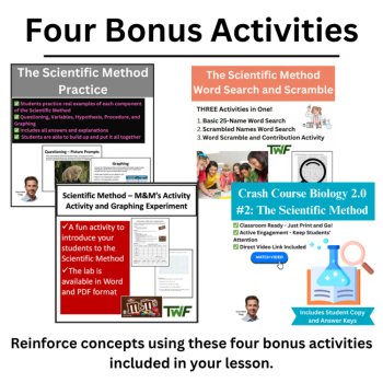 The Scientific Method Lesson Bundle | 4 Bonus Activities | Worksheets, Labs, image 4