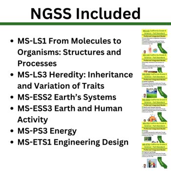 California 6th Grade Science Preferred Integrated Model Full Year BUNDLE | CAST, image 3