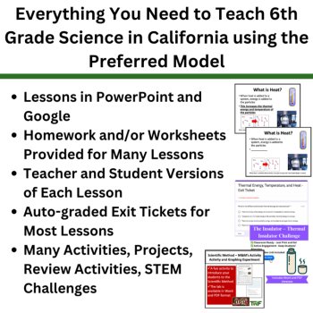 California 6th Grade Science Preferred Integrated Model Full Year BUNDLE | CAST, image 4