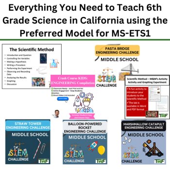 MS-ETS1 California 6th Grade Science Preferred Integrated Model BUNDLE, image 3