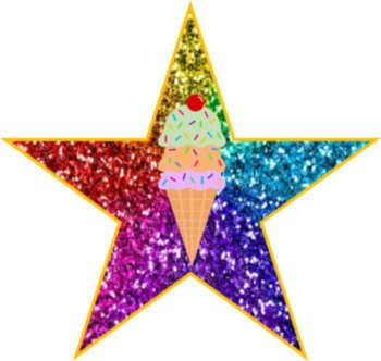 Happy Birthday Digital Clipart - Glitter Stars as a Reward System or for Slides, image 3