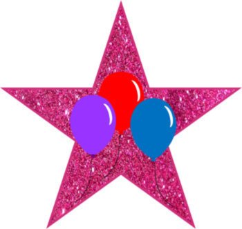 Happy Birthday Digital Clipart - Glitter Stars as a Reward System or for Slides, image 4