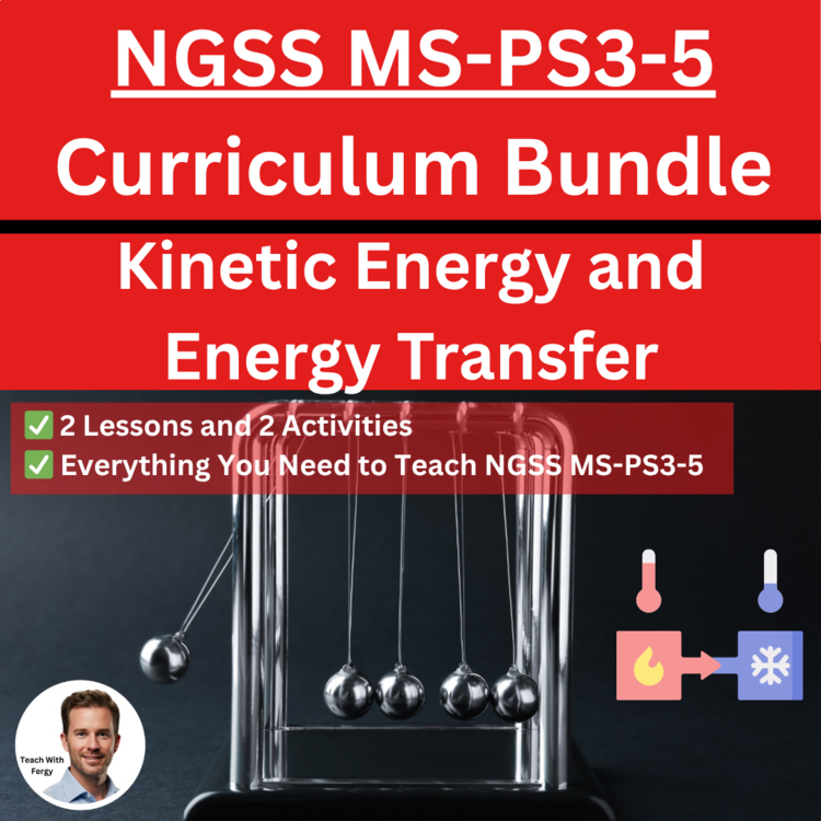 MS-PS3-5 Kinetic Energy and Energy Transfer BUNDLE | Heat Transfer, Temperature