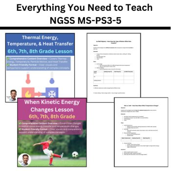 MS-PS3-5 Kinetic Energy and Energy Transfer BUNDLE | Heat Transfer, Temperature, image 3