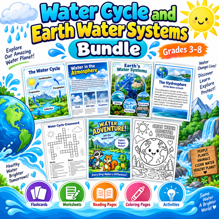 Water Cycle and Earth Water Systems Bundle | Grades 3–8
