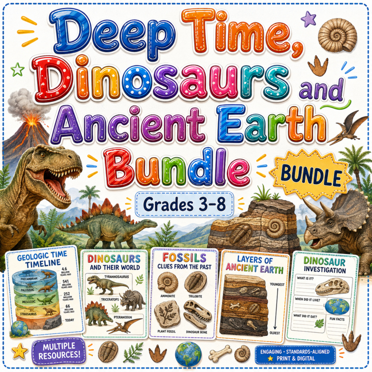 Deep Time, Dinosaurs and Ancient Earth Bundle | Grades 3–8