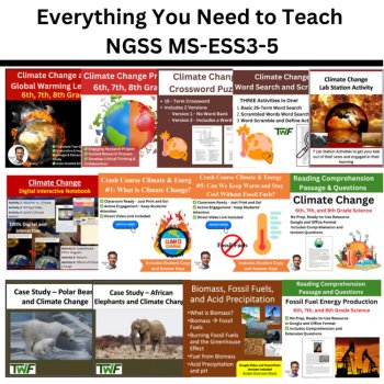 MS-ESS3-5 Climate Change & Global Warming Evidence BUNDLE | Human Activities, image 3