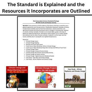 MS-ESS3-5 Climate Change & Global Warming Evidence BUNDLE | Human Activities, image 4