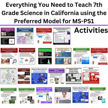 MS-PS1 California 7th Grade Science Preferred Integrated Model BUNDLE | CAST, image 4