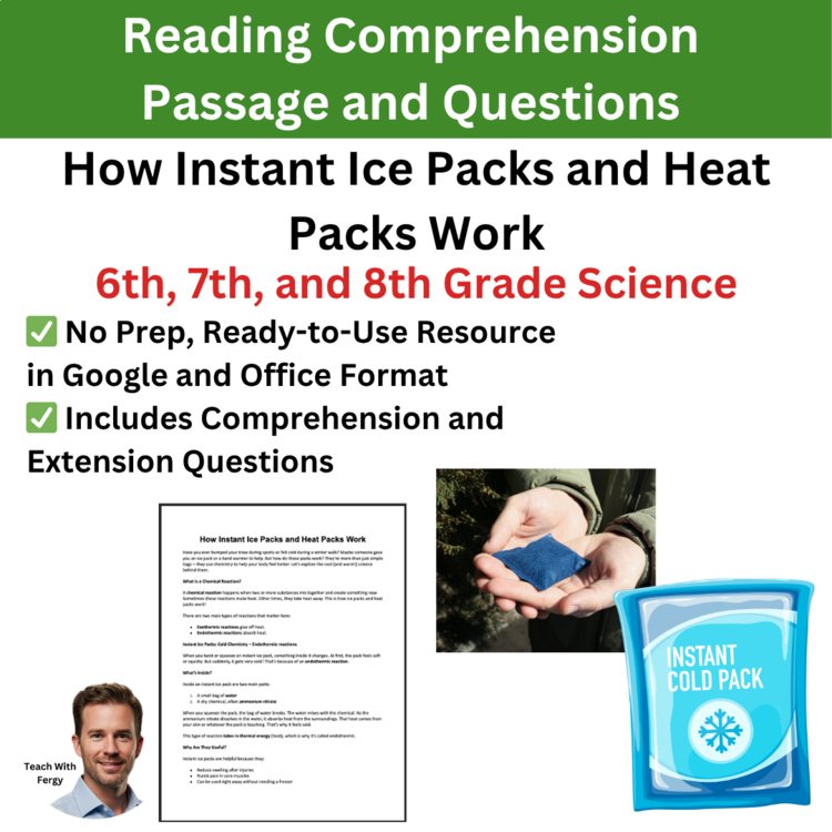 How Instant Ice Packs & Heat Packs Work I Reading & Questions 6th, 7th, 8th