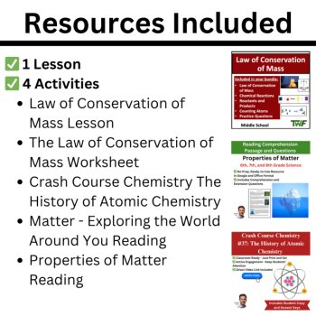 MS-PS1-5 Conservation of Mass BUNDLE | Matter, Chemical Reactions | NGSS, image 2