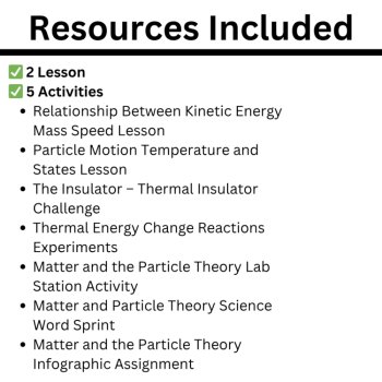 MS-PS1-4 Thermal Energy & Particle Motion BUNDLE | Kinetic, Temperature, Matter, image 2