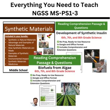 MS-PS1-3 Synthetic Materials and Natural Resources BUNDLE | Biofuels, Insulin, image 3