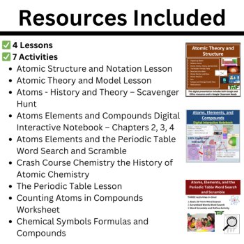 MS-PS1-1 Atomic Composition of Simple Molecules BUNDLE | Atoms, Elements, image 2