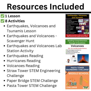 MS-ESS3-2 Forecasting Natural Hazards BUNDLE | Volcanoes, Earthquakes, Tsunamis, image 2
