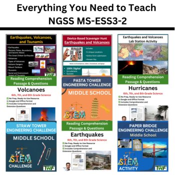 MS-ESS3-2 Forecasting Natural Hazards BUNDLE | Volcanoes, Earthquakes, Tsunamis, image 3