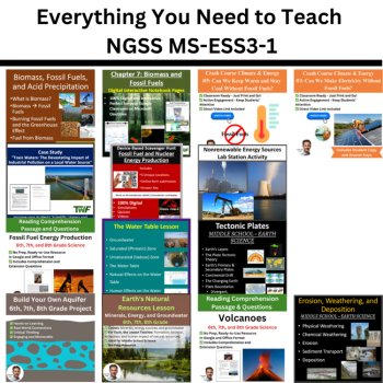 MS-ESS3-1 Earth’s Uneven Natural Resources BUNDLE | Energy, Minerals, Geoscience, image 3