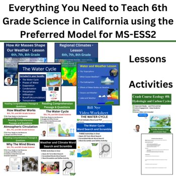 MS-ESS2 California 6th Grade Science Preferred Integrated Model BUNDLE, image 3