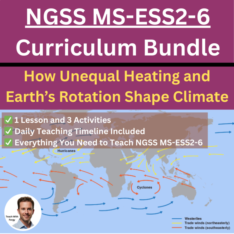 MS-ESS2-6 How Unequal Heating and Earth’s Rotation Shape Climate | NGSS BUNDLE