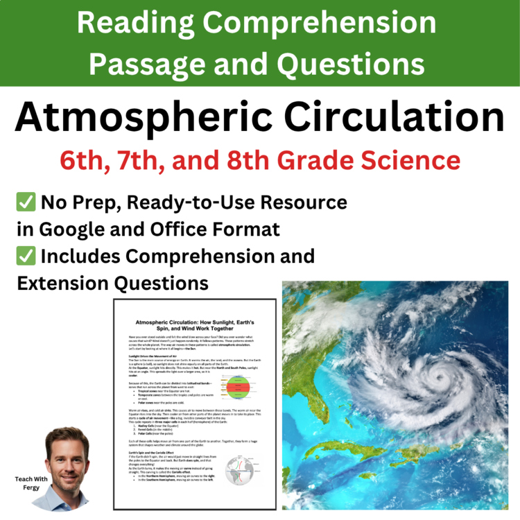 Atmospheric Circulation I Reading & Questions 6th, 7th, 8th | Coriolis Effect